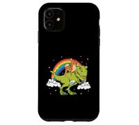 Shiba Inu Dog Dinosaur Tyrannosaurus T-Rex Rainbow Cloud Case for iPhone 11