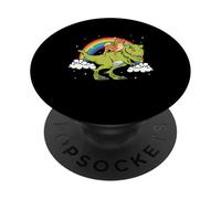 Shiba Inu Dog Dinosaur Tyrannosaurus T-Rex Rainbow Cloud PopSockets Adhesive PopGrip
