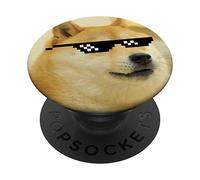 Shiba Inu Dog Doge Deal With It Meme Funny Internet Joke PopSockets Swappable PopGrip