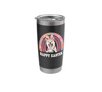 Shiba Inu Dog Easter Bunny Eggs Hunting Boho Rainbow Stainless Steel Insulated Tumbler
