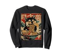 Shiba Inu Dog Eating Ramen Noodles Japanese Ukiyo-e Style Sweatshirt