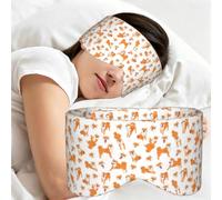 Shiba Inu Dog Pattern, Sleep Mask for Home Travel, Full Eye Covers Light Blocking Eye Mask Sleep Eye and Ear Muffs