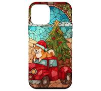 Shiba Inu Dog Red Truck Christmas Holiday Art Case for iPhone 12 mini
