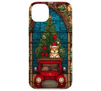 Shiba Inu Dog Red Truck Christmas Holiday Art Case for iPhone 14 Plus
