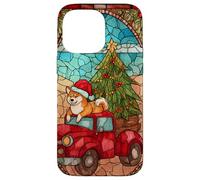 Shiba Inu Dog Red Truck Christmas Holiday Art Case for iPhone 14 Pro Max