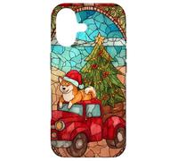 Shiba Inu Dog Red Truck Christmas Holiday Art Case for iPhone 17