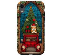 Shiba Inu Dog Red Truck Christmas Holiday Art Case for iPhone XR