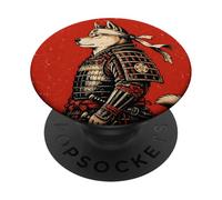 Shiba Inu Dog Samurai Japanese Warrior Art Design PopSockets Adhesive PopGrip