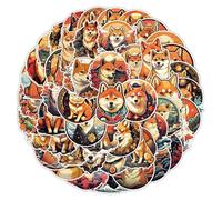 Shiba Inu Dog Stickers for Boys Girls Kids Teens,Lovely Cartoon Vinyl Waterproof Stickers for Phone Laptop Flasks Water Bottle Luggage Scrapbook Cup Bike Car, Cute Dog Decals Pack[Shiba Inu - 50Pcs]