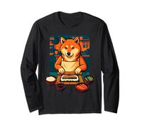 Shiba Inu Dog, Sushi Chef with Japanese Cuisine Long Sleeve T-Shirt