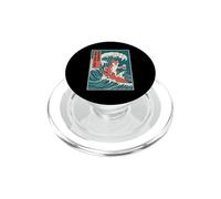 Shiba Inu Drinking Beer Ukiyoe Wave Craft Brew Dog Dad PopSockets PopGrip for MagSafe