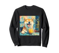 Shiba Inu Drinking Bubble Tea Boba Dog Sweatshirt