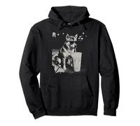 Shiba Inu Drinking Iced Coffee Funny Animal Dog Meme Humor Pullover Hoodie