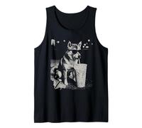 Shiba Inu Drinking Iced Coffee Funny Animal Dog Meme Humor Tank Top
