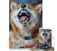 Shiba Inu Eating Noodles 1000 Piece Jigsaw Puzzles for Adults Teenagers Memory Upgrade Light Relax Sharp Cut Lovely Gift 38x26cm