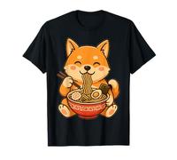 Shiba Inu Eating Ramen Cute Japanese Japan Dog Ramen T-Shirt
