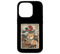 Shiba Inu Eating Ramen Noodles Ukiyo-e Great Wave Art Case for iPhone 14 Pro