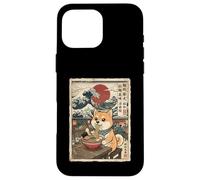 Shiba Inu Eating Ramen Noodles Ukiyo-e Great Wave Art Case for iPhone 16 Pro Max