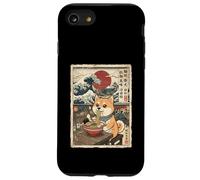 Shiba Inu Eating Ramen Noodles Ukiyo-e Great Wave Art Case for iPhone SE (2020) / 7/8