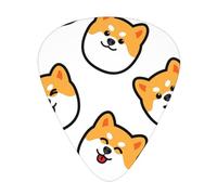 Shiba Inu Face,12 Pcs Guitar Pick,Thin Medium Heavy Gauge Picks for Acoustic Electric Bass Guitar Player