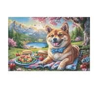 Shiba Inu Fall Farm 1000 Piece Jigsaw Puzzle for All Ages Jigsaw Evening Wind Down Activity Challenging Fun Home Decor Stress Relief 1000 PCS