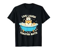 Shiba Inu Live Laugh Toaster Bath T-Shirt
