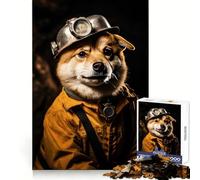 Shiba Inu Miner for Adults 1000 Piece Jigsaw Puzzle Mind Puzzle Relaxing Fun Image Assembly Warm Surprise 50x75cm