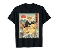 Shiba Inu Ninja Japan Vintage Japanese Ukiyo-e Art T-Shirt