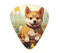 Shiba Inu on boardGuitar Picks, 12-Piece Pattern Set, Three Different Thicknesses for Acoustic Electric Guitar and Other Instruments