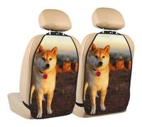 Shiba Inu Pets Dogs Sunset Bokeh Shiba Inu,2 Pack Car Seat Kick Mats Back Seat Protector Durable Back Seat Organiser