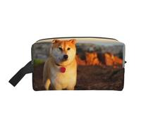 Shiba Inu Pets Dogs Sunset Bokeh Shiba InuMakeup Trave Bag for Women,Cosmetic Large Capacity Organizer