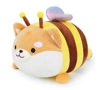 Shiba Inu Plush Toy Stuffed Animal Pillow Plush Bee Dog Plush Pillow Cuddle Pillow Cute Stuffed Soft Doll Chubby Cushion Toys Christmas Birthday New Year Gift for Friends Family Cuddly Toy 14.5 inch