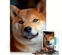 Shiba Inu Portrait Jigsaw Puzzle for Adults 1000 Pieces Mind Exercise Toy Together Fun Precision Cut Unique Gift 50x75cm