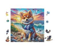 Shiba Inu Puppy 100 Piece Count Premium Jigsaw Puzzle For Adults Teens 14+ Concentration Training Indoor Game Family Game Night Creativity Gift Giving 28x28cm