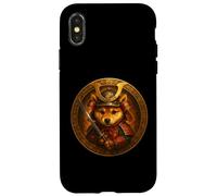 Shiba Inu Puppy as Brave Samurai Japanese Ornaments Case for iPhone X/XS