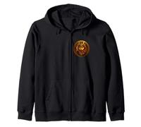 Shiba Inu Puppy as Brave Samurai Japanese Ornaments Zip Hoodie