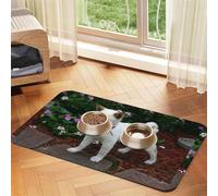 Shiba Inu Puppy,Waterproof Pet Feeding Mat,Cat Dog Placemats for Food and Water, PU Leather Food Mats,40x60cm