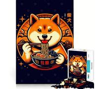 Shiba Inu Ramen 1000 Piece Jigsaw Puzzles for Adults Teenagers Memory Gain Relaxed Mind Design Assembly 38x52cm