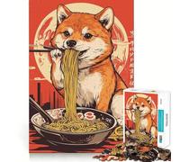 Shiba Inu Ramen Japan Jigsaw Puzzles for Adults1000 Piece Sharp Logic Toy Together Fun Tight Cut Memorable Gift 38x26cm