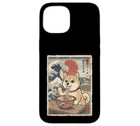 Shiba Inu Ramen Japanese Ukiyo-e Great Wave Dog Lover Art Case for iPhone 15