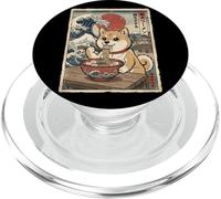 Shiba Inu Ramen Japanese Ukiyo-e Great Wave Dog Lover Art PopSockets PopGrip for MagSafe