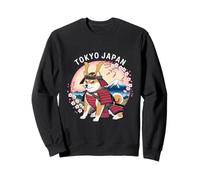 Shiba Inu Samurai Armor Tokyo Japan Cherry Blossom Sweatshirt