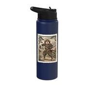 Shiba Inu Samurai Ukiyo-e Japanese Art Stainless Steel Insulated Water Bottle