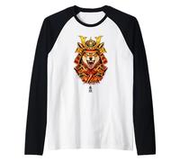 Shiba Inu Samurai Warrior Saikyo Kanji Raglan Baseball Tee