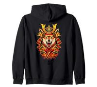 Shiba Inu Samurai Warrior Saikyo Kanji Zip Hoodie