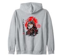 Shiba Inu Samurai Zip Hoodie