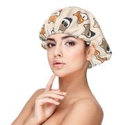 Shiba Inu Shiba Inu Pattern,Adjustable Silk Hair Wrap Adult's Satin Sleeping Cap Hair Women's Elastic Sleep Bonnet