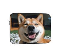 Shiba Inu Smile Tongue Out Laptop Case Sleeve 15 inch Laptop Bag Shockproof Computer Carrying Cover Protective Notebook Case