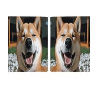 Shiba Inu Smile Tongue Out Leather Passport Holder Covers Case Minimalist Passport Sleeve Travel Wallet Passport Book Holders for Women Men, style, 20.3x13.8cm