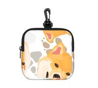 Shiba Inu, Square Zipper Storage Bag, Neoprene Coin Purse, Small Wallets, Change Pouch, Change Purse